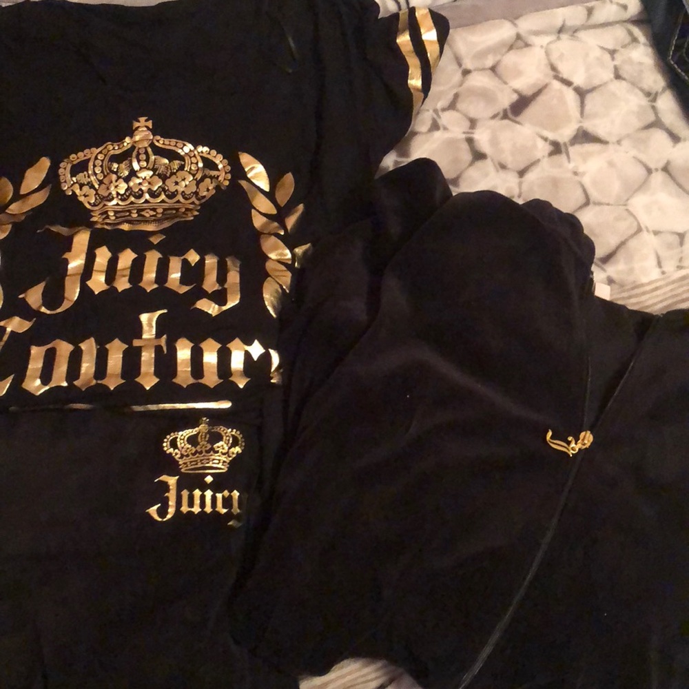 Juicy Couture velour 2-pc sweatsuit w/matching top